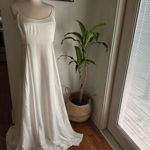 NWT ASOS Bridal Spaghetti Strap Satin Gown